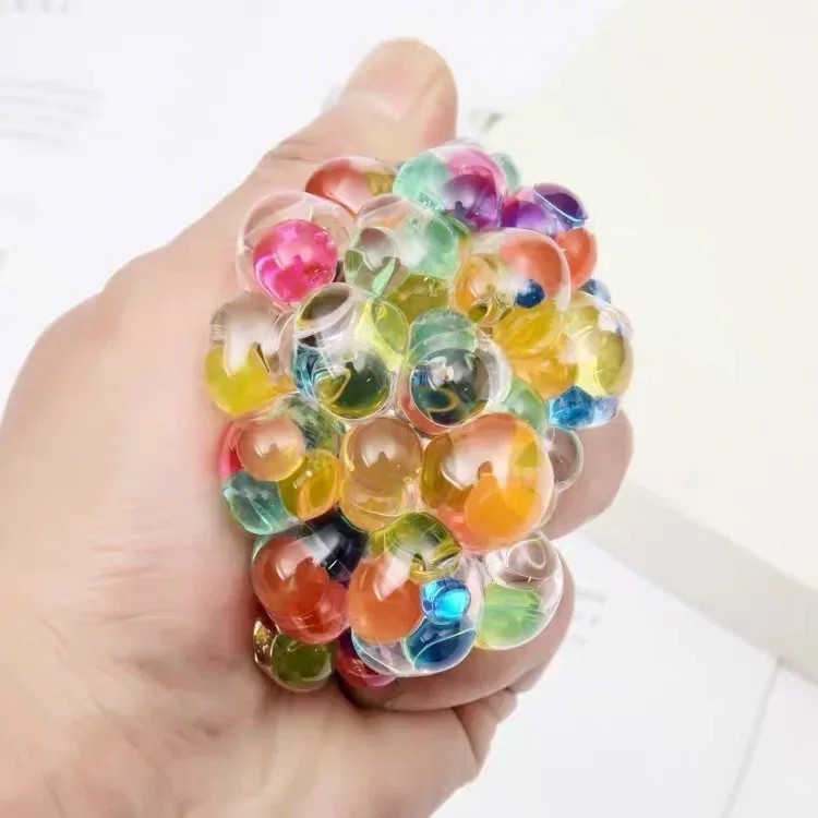 

1PC Funny Anti-Stress squishy Mesh Ball Grape Squeeze Sensory Fruity Novelty Toys Kids & Adults Play Vent ToyS Gift ZXH