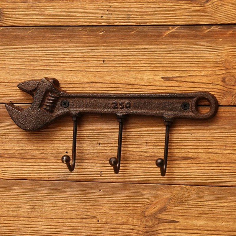 

Retro Hammer Wrench Shape Hook Bedroom Door Back Wall Hanger Coat Keys Holder 94PF