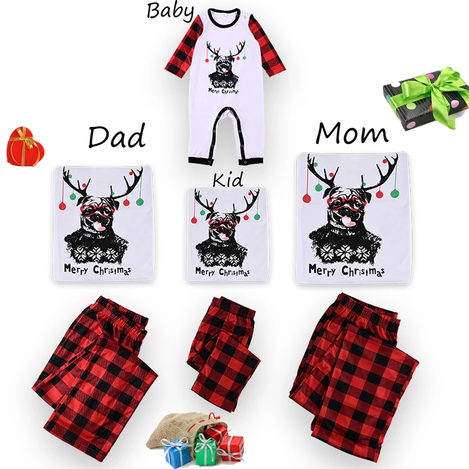 

Family Christmas Deer Clothing Mommy and Me Clothes Mother Daughter Father Baby Family Matching Christmas Suit