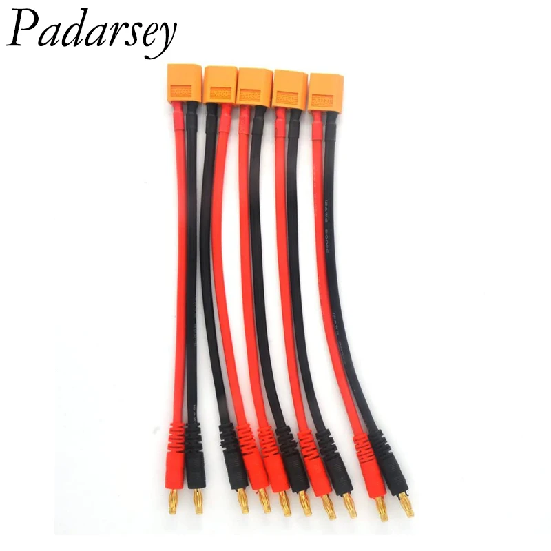 

Padarsey 5 Pack XT60 to 4.0mm Banana Plug Balance Charge Cable Adapter Connectors for RC XT60 Lipo Battery Plug Charge 12awg