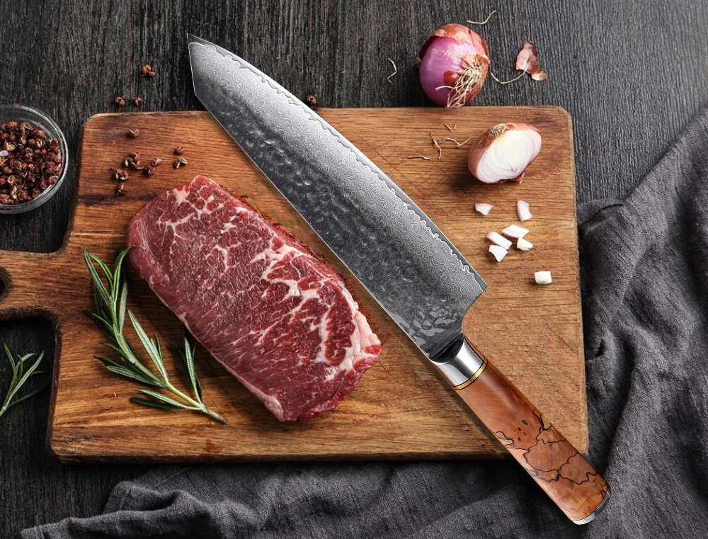 XITUO 8 дюймов нож шеф повара 67 слой Дамасская сталь sharp для Разделки мяса гьюто