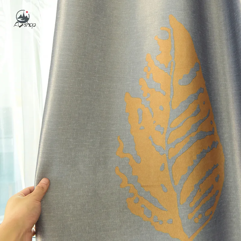 AS 2021 Новые Современные Простые односторонние большие шторы в европейском стиле с