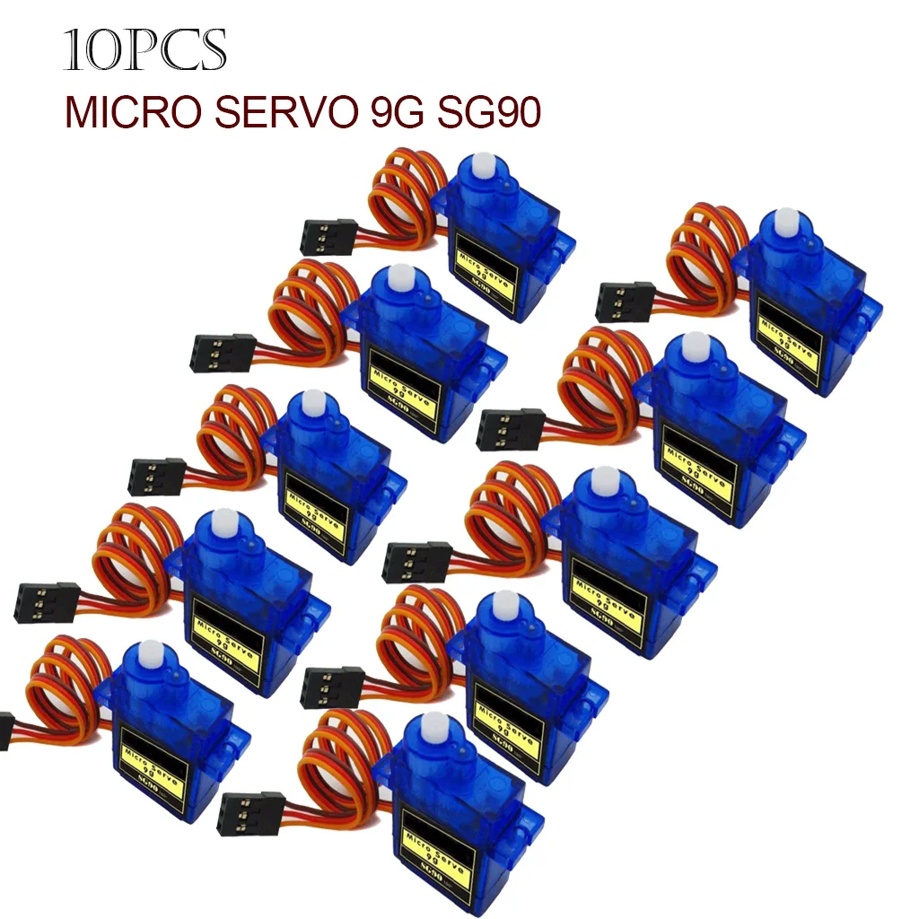10 шт. классический микро сервопривод SG90 9g Мини Рулевое колесо для RC 450 вертолетов