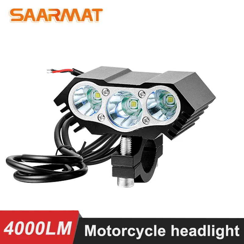 1 шт 12-85 В постоянного тока 30W 4000LM 2x XM-L T6 светодиодный мотоциклетный головной светильник спот работа светильник внедорожный противотуманная фара дальнего света скутеры точечный светильник