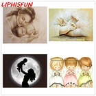 LIPHISFUN полная дрель Алмазная картина ангел ребенок ручной работы вышивка крестиком квадратныйкруглый домашний декор мама ребенок луна