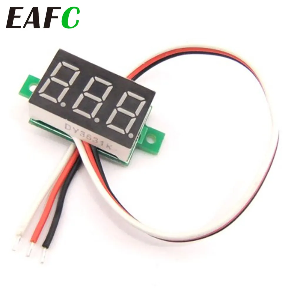 EAFC Mini 0 36 дюйма DC 100 в 3 битный цифровой светодиодный дисплей панель измеритель