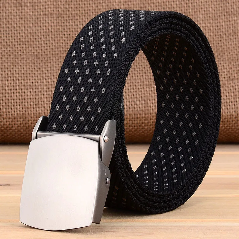 

2019 New Unisex Tactical Belt Top Quality Casual Canvas Belt Outdoor Alloy Automatic buckle Men Belt 120cm