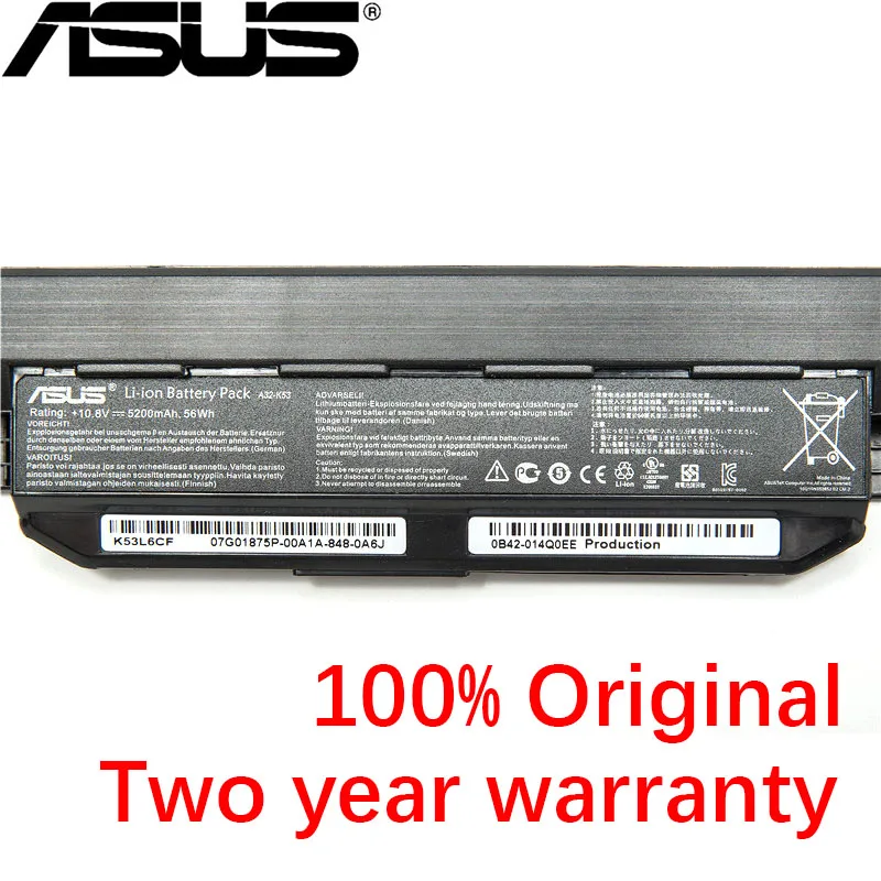 ASUS оригинальные A32-K53 5200 мАч для Asus A32 K53 A42-K53 A31-K53 A41-K53 A43 A53 K43 K53 K53S X43 X44 X53 X54 X84 X53SV X53U X53B