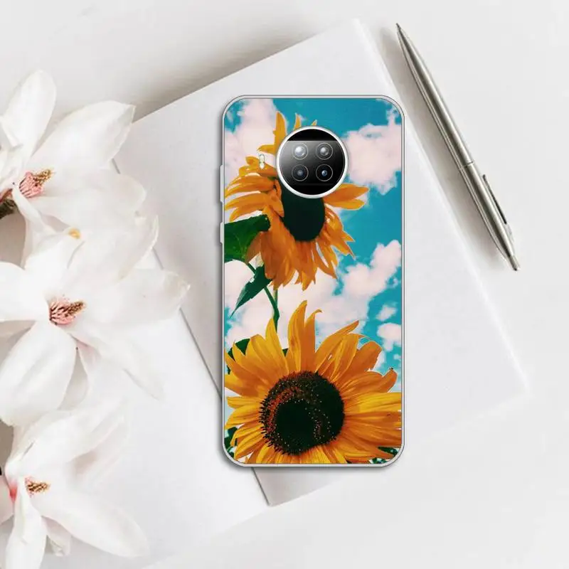 

rose daisy sun flower pattern Phone Case Transparent for Xiaomi mi note 10 8 9 t HUAWEI p30 40 11 Samsung S 8 9 10 20 pro lite