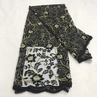 The latest African mesh lace fabric 2020 high quality sequins Nigeria wedding lace fabric French tulle lace fabric J4040