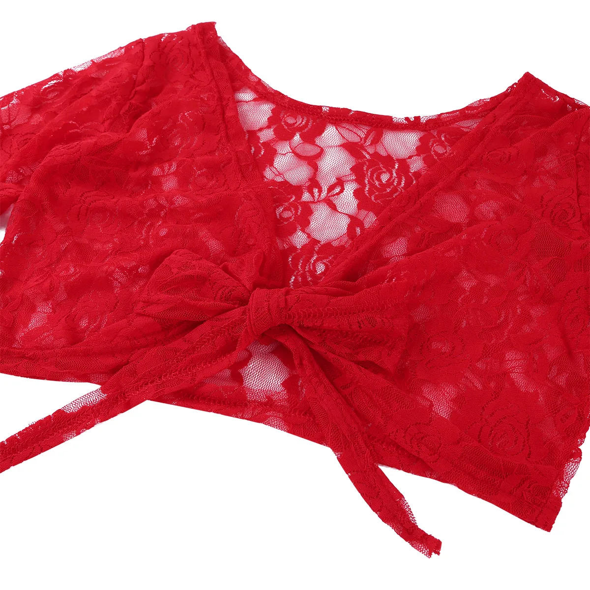 Пикантные женские топы одежда длинный расклешенный рукав Цветочная кружевная