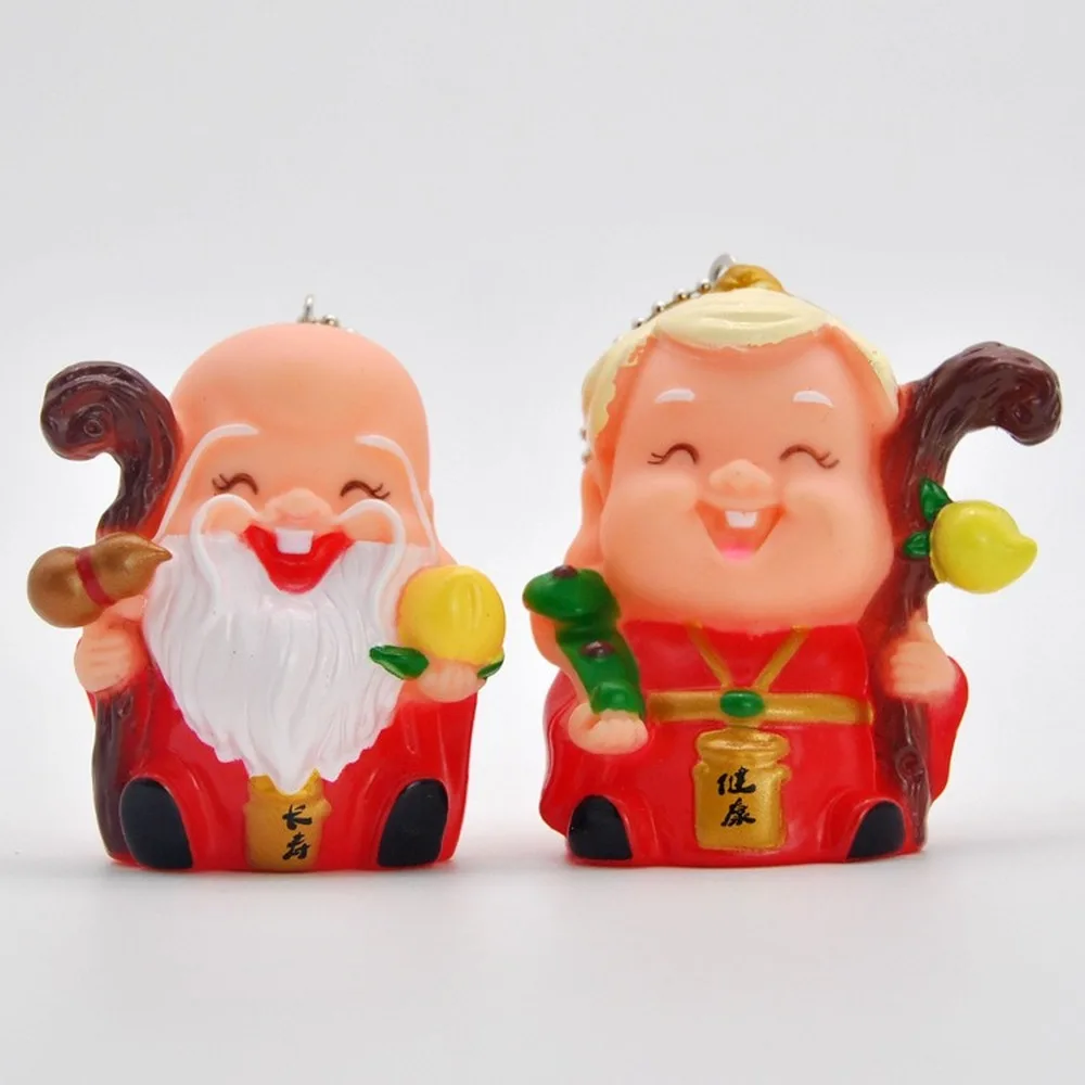 Бог долголетия мини брелок маленькая кукла Q карманная сумка Подвеска