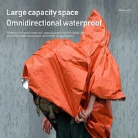 emergency raincoat blankets survival tool outdoor survival kit poncho ultra portable waterproof thermal bivvy sack new