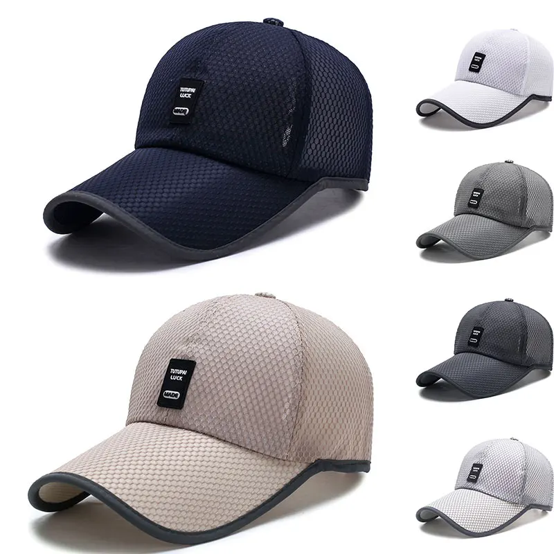 

Riding Baseball Hats Mesh Fishing Visors Cap Breathable Mesh Sport Summer Hat Tennis Golf Baseball Caps Women Men Run Sunscreen