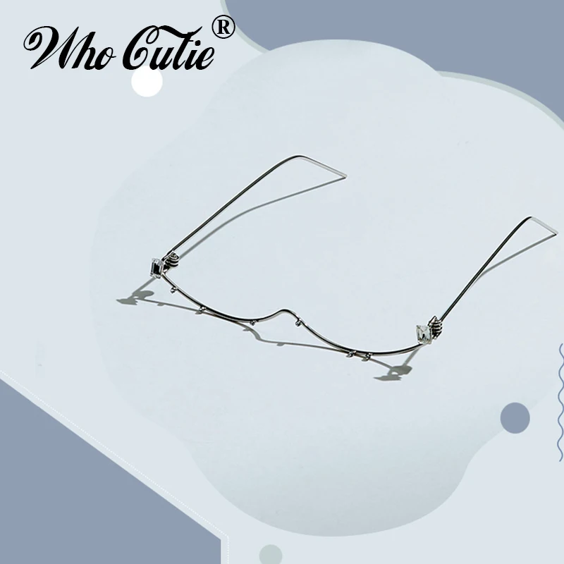 Женская полуоправа без линз в стиле ретро брендовые дизайнерские стразы форме