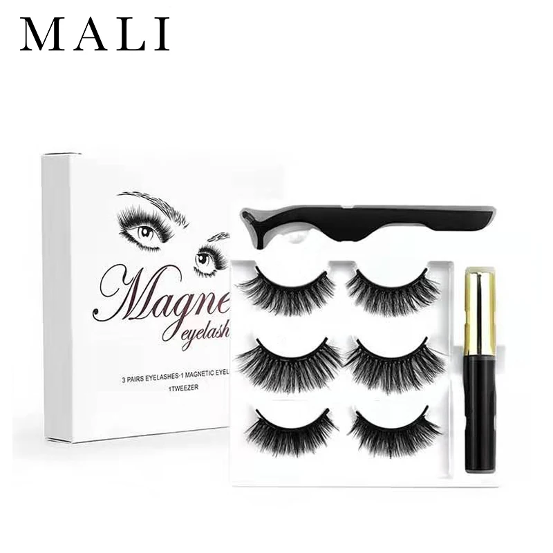5 магнитов для ресниц магнитная жидкая подводка глаз и пинцет набор водостойких