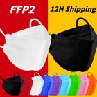 FFP2 черная маска FPP2, утвержденная 4-слойная маска Kn95 ffp2 Homologada KN95 Mascarilla маска для лица для взрослых fpp2, респиратор