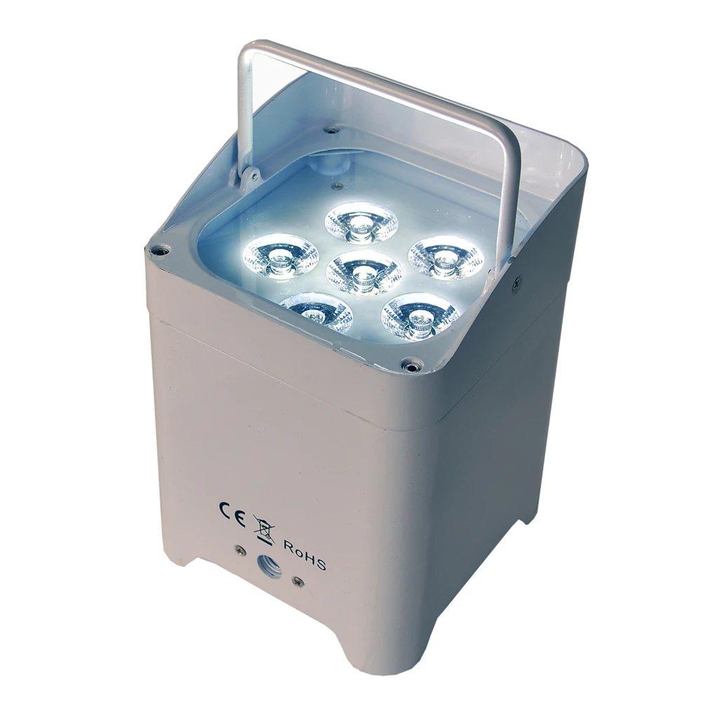 Плоский беспроводной DMX светодиодный светильник TIPTOP 6x18 Вт 6 в 1 RGBWA + с питанием от