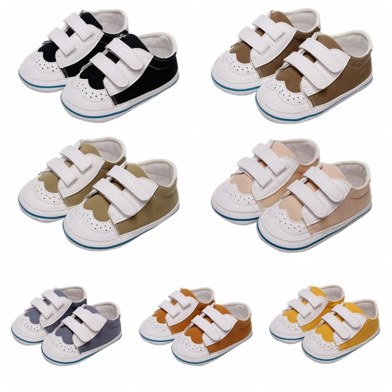

Baby Casual Canvas Shoes Kids Toddler First Walkers Anti-Slip Soft Soled Bebe Infant Crib Patchwork Sneakers Spring Autumn 0-18M