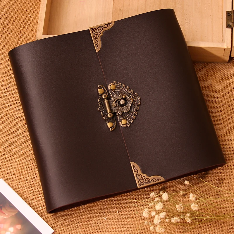 

Retro Handmade DIY Photo Album Scrapbooking Sticker Book High Quality Instax Mini Album Couple Memorial Book Birthday Present