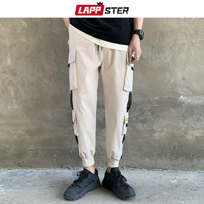 LAPPSTER Мужские Streetwear бегуны Брюки 2019 Mens Hip Hop Black Тренировочные штаны мужчины