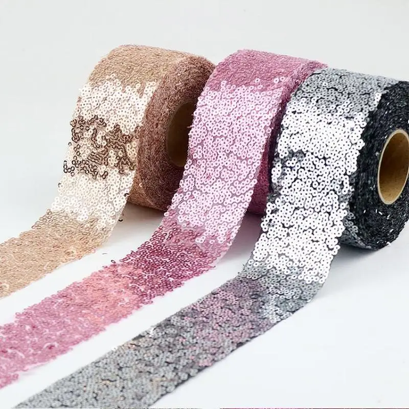 20 м/рулон лента с блестками 3 см 5 см|Ленты для шитья| |