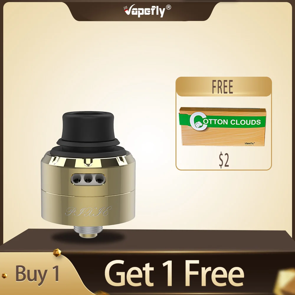 Новые Vapefly Pixie RDA одна катушка нижняя подача vape бак Избегайте нагрева и