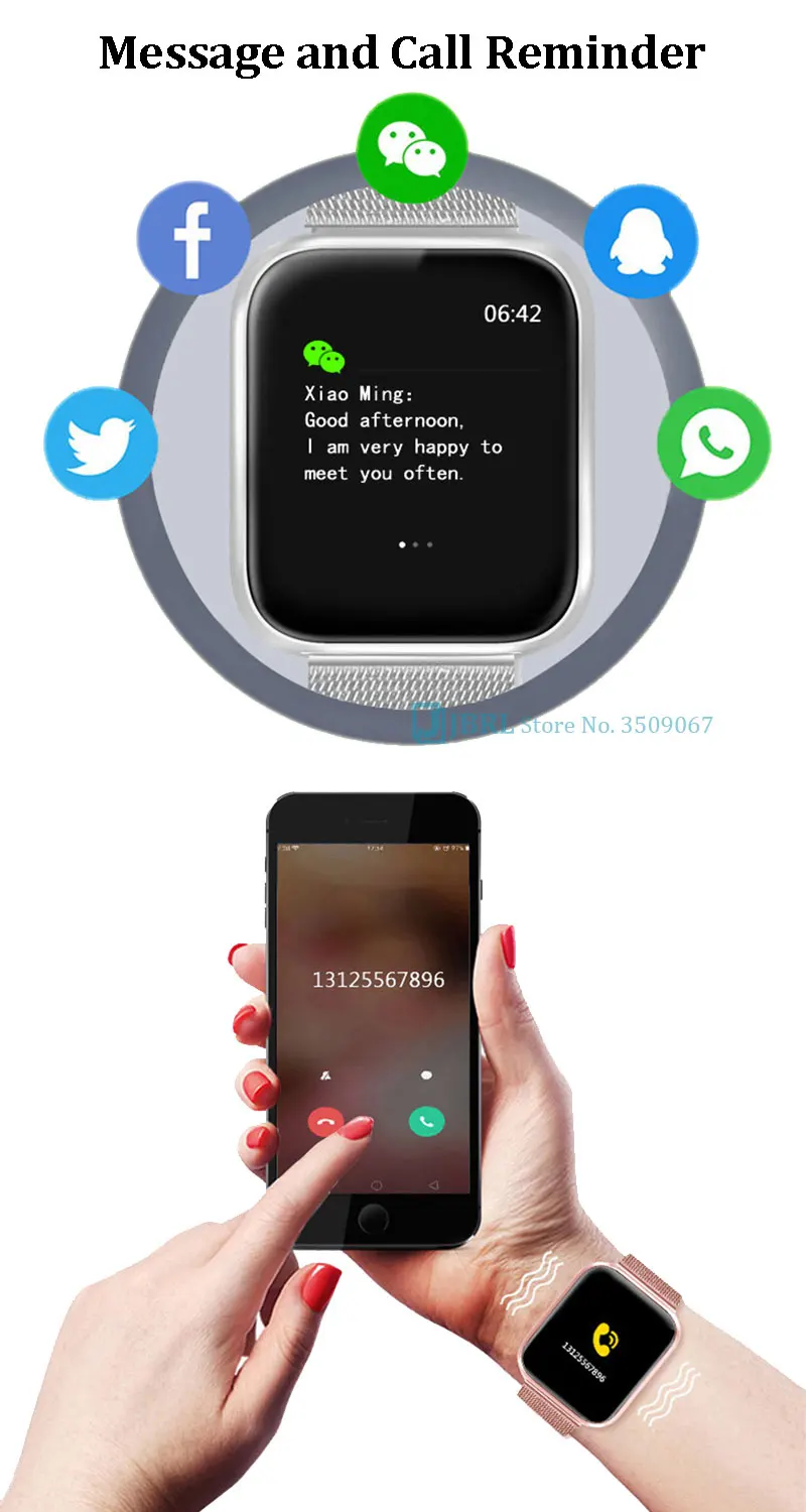 Children's Smart Watch Baby Full Touch Smartwatch Bluetooth Fitness Tracker Student Girls Bracelet Android IOS Phone Boys |