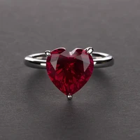 s925 sterling silver ring heart shaped 1010 moissanite 9 karat fine jewelry bride wedding jewelry gemstone fine jewelry