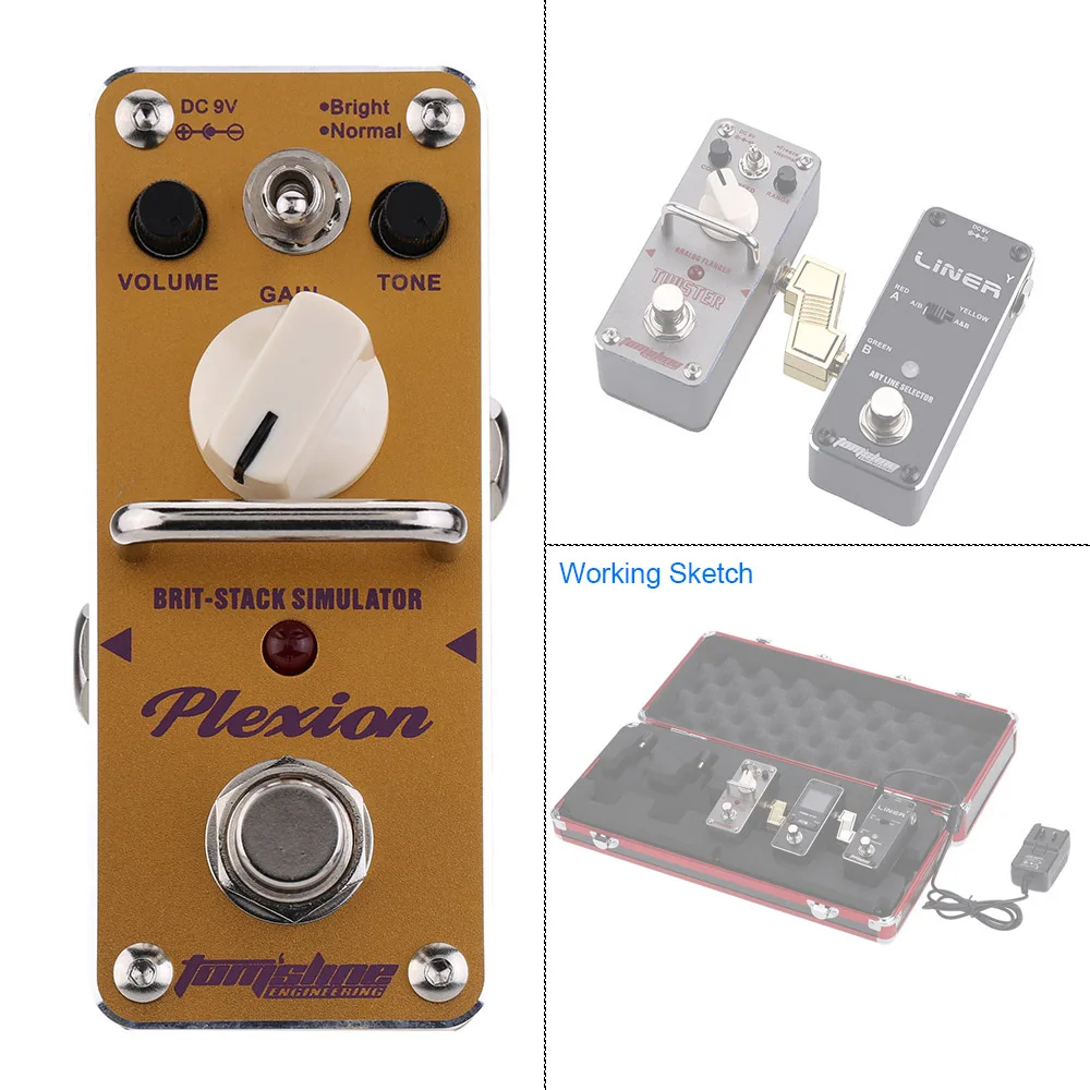 

AROMA APN-3 Plexion Brit-stack Simulator Electric Guitar Effect Pedal Mini Single Effect with True Bypass for guitar accessories