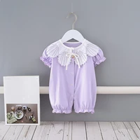 summer girls romper short sleeve cotton infant jumpsuit baby rompers newborn baby clothes 0 2y