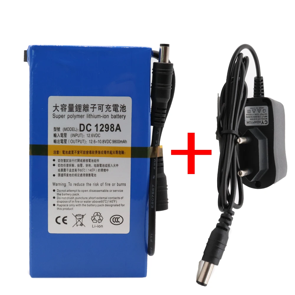 100% прочный DC 12 V 9800 MAH Высокая емкость Супер Мощный резервный аккумулятор