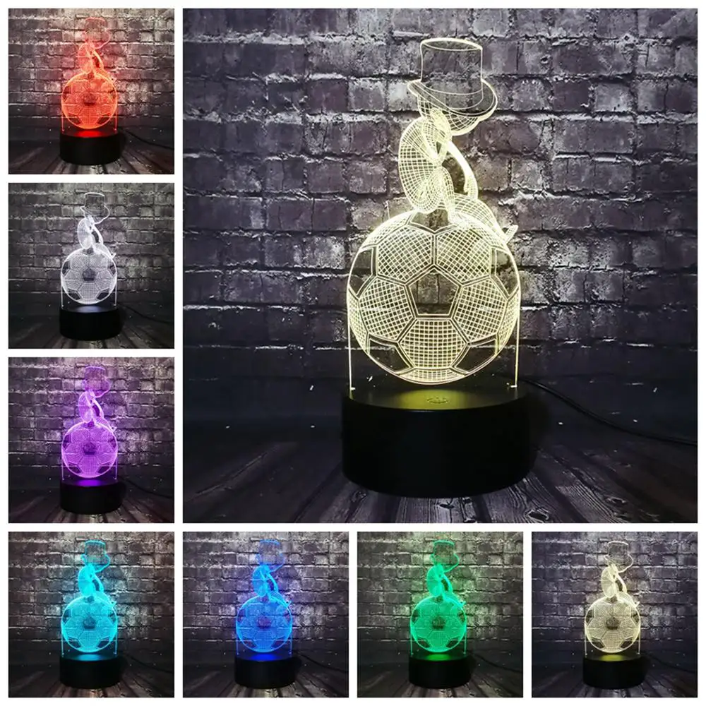 2020 креативный спортивный стиль 3D USB Светодиодная лампа взять шляпу дети сидеть