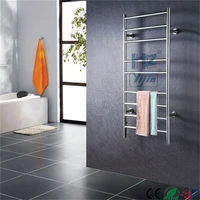 free shipping stainless steel 304 wall mounted polish heated towel rail towel warmer matt black finish hz 927a