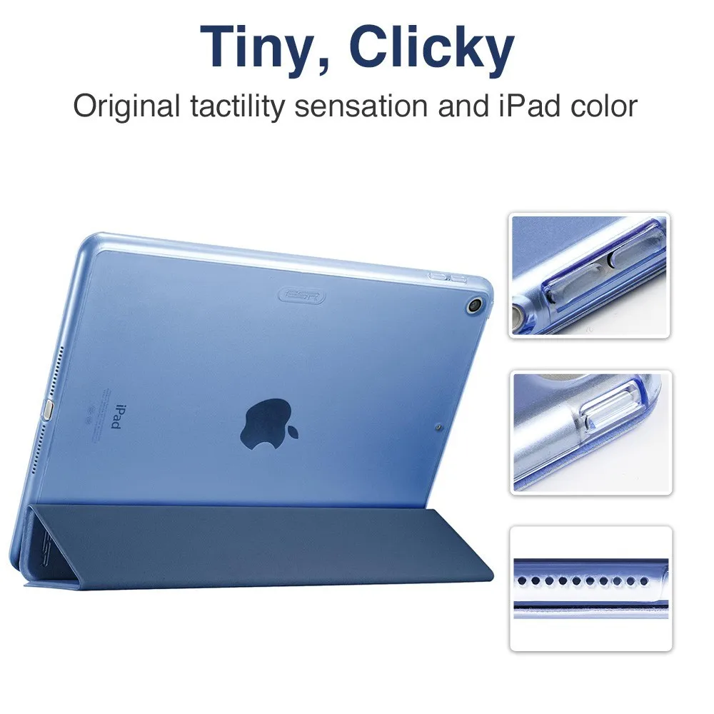 Чехол для iPad 9,7, цветной чехол ESR Yippee из искусственной кожи+ ультратонкий светильник, чехол для задней панели ПК для нового iPad 9,7