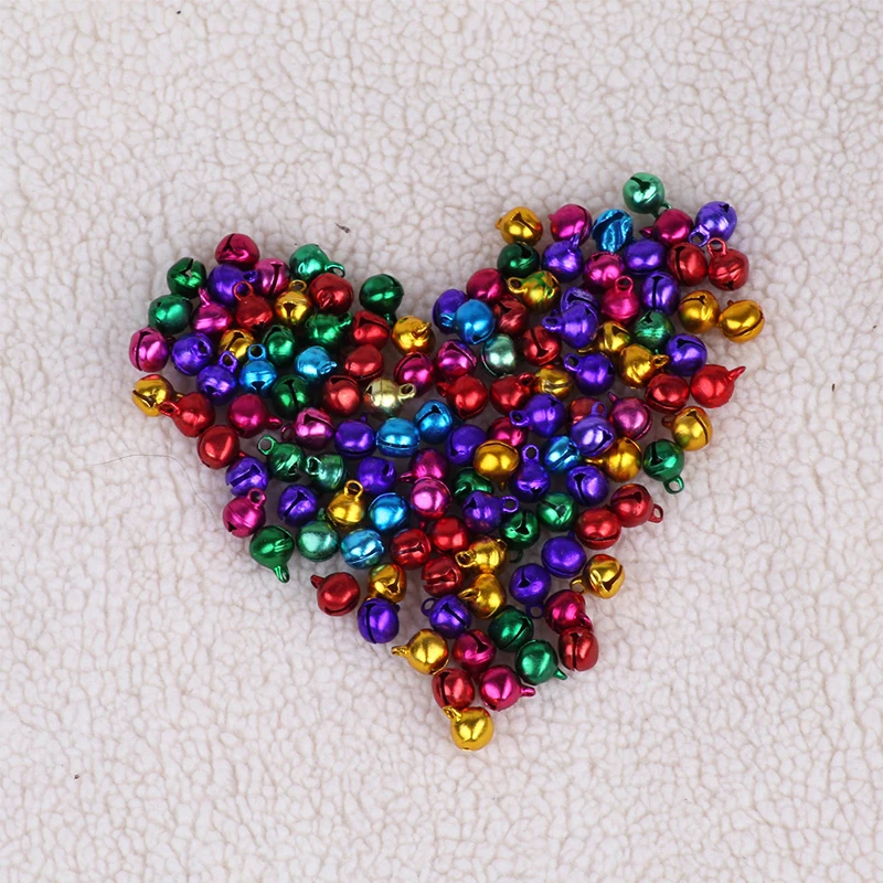 

Рождественские маленькие цветные золотые колокольчики, сделай сам, браслет ручной работы, плетеные Подвески, шармы, праздничные украшения, ...