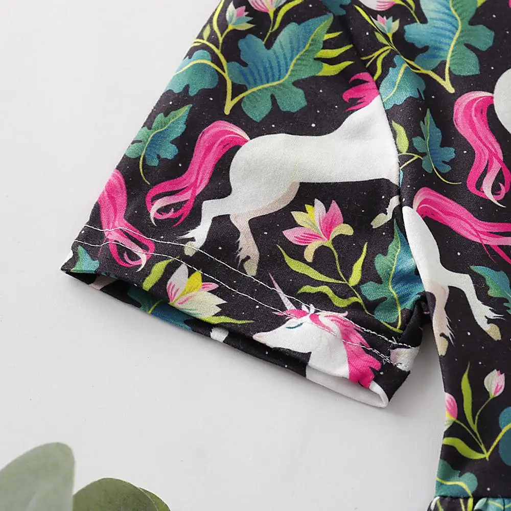 Новинка 2019 года летнее платье принцессы с принтом для девочек детское