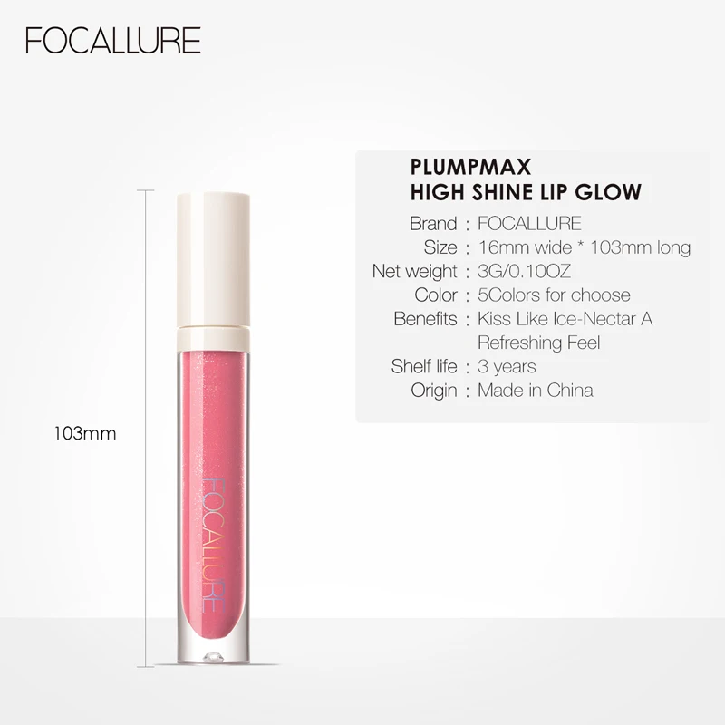 FOCALLURE Plumpmax питают губы Сияющие блестящие на весь день блеск для макияжа губ |