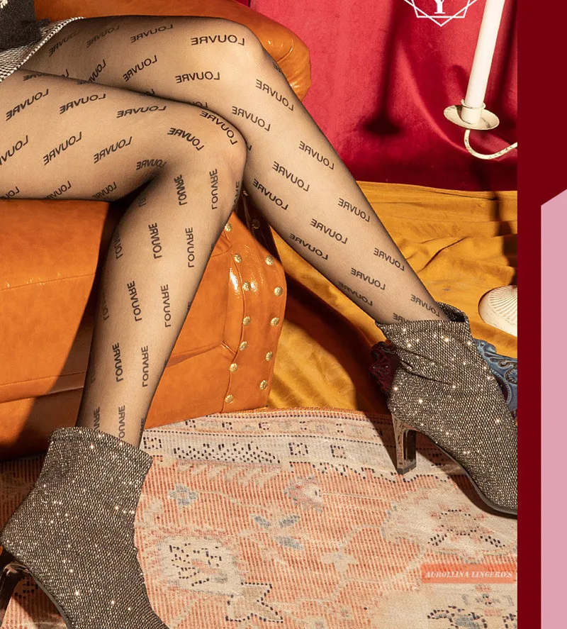 

Алфавита колготки с буквенным принтом колготки модные дамские колготки Горячая болельщик колготки для взрослой женщины, облегающие колгот...