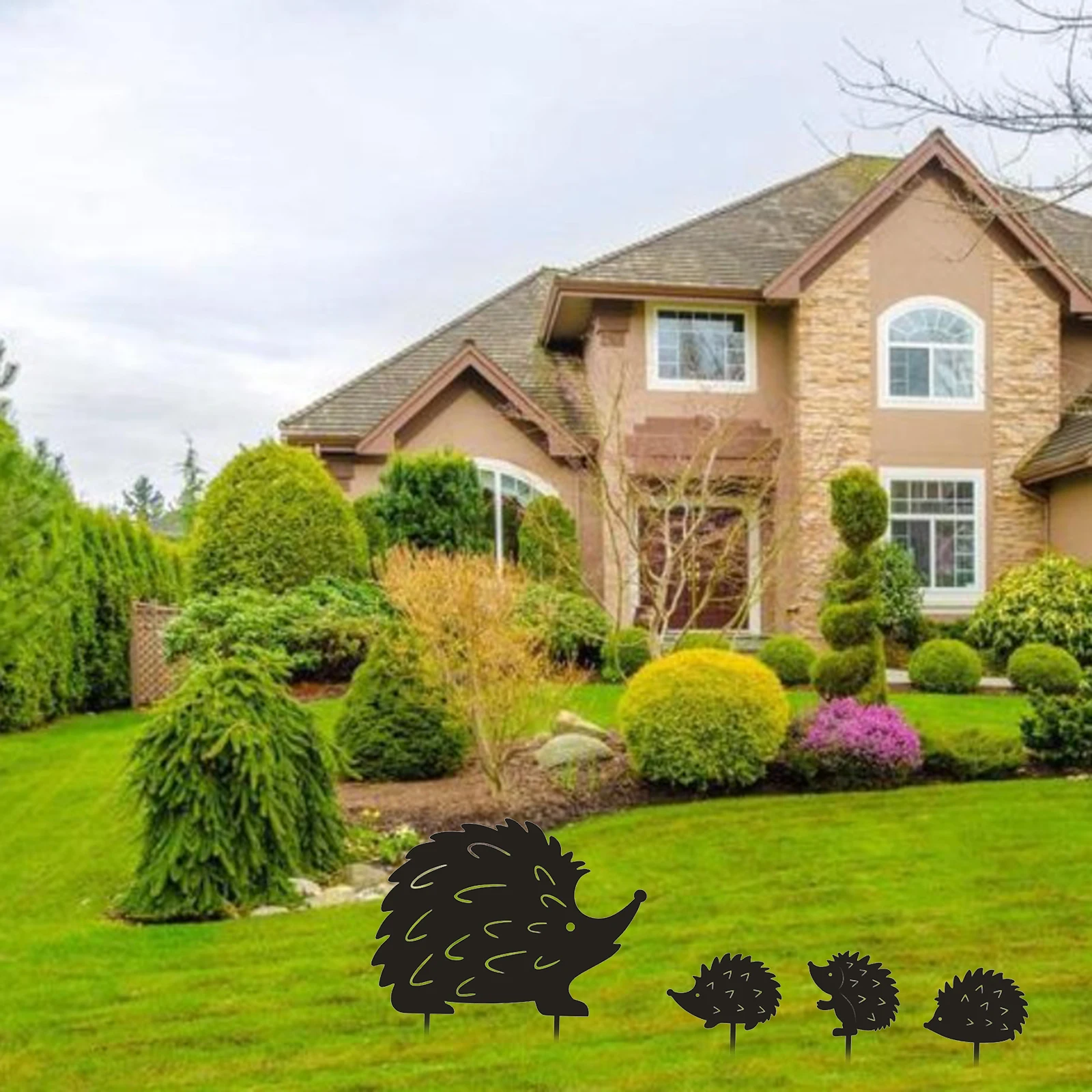 

Железная заземляющая штепсельная Вилка для дома, набор ежей, садовая статуэтка, скульптура, украшение двора