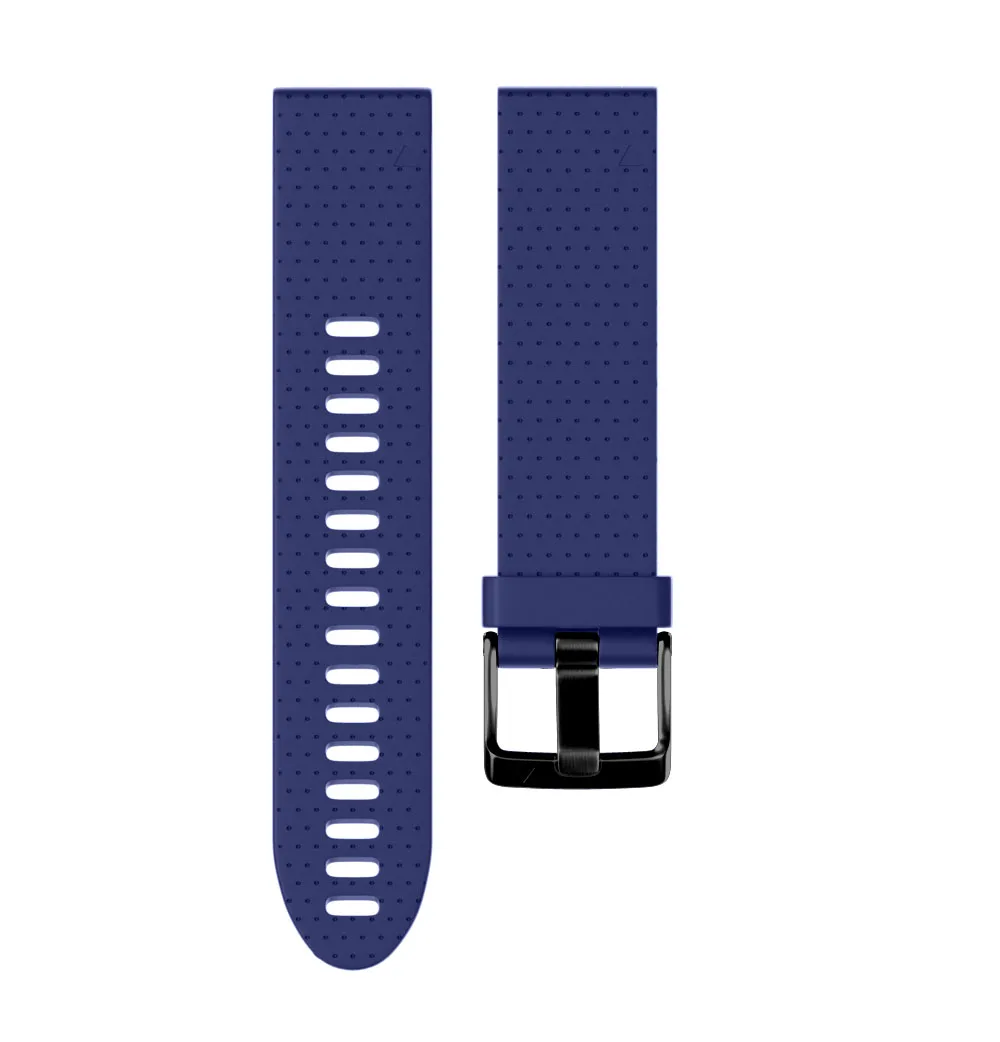 Dark Blue B Ремешок для Garmin Fenix 5s ремешок для часов спортивные умные часы чистый цвет легко демонтировать 20 мм силиконовый ремешок для часов Черная/серебряная пряжка - Цвет: Dark Blue B