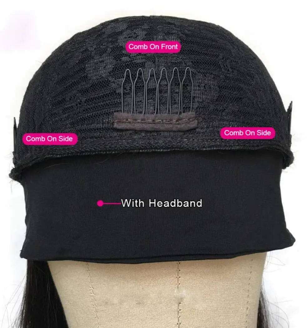

12-20 inch Water Wave Headband Wig Synthetic Hair Wigs with Headband Glueless Machine Made Wigs for Black Women