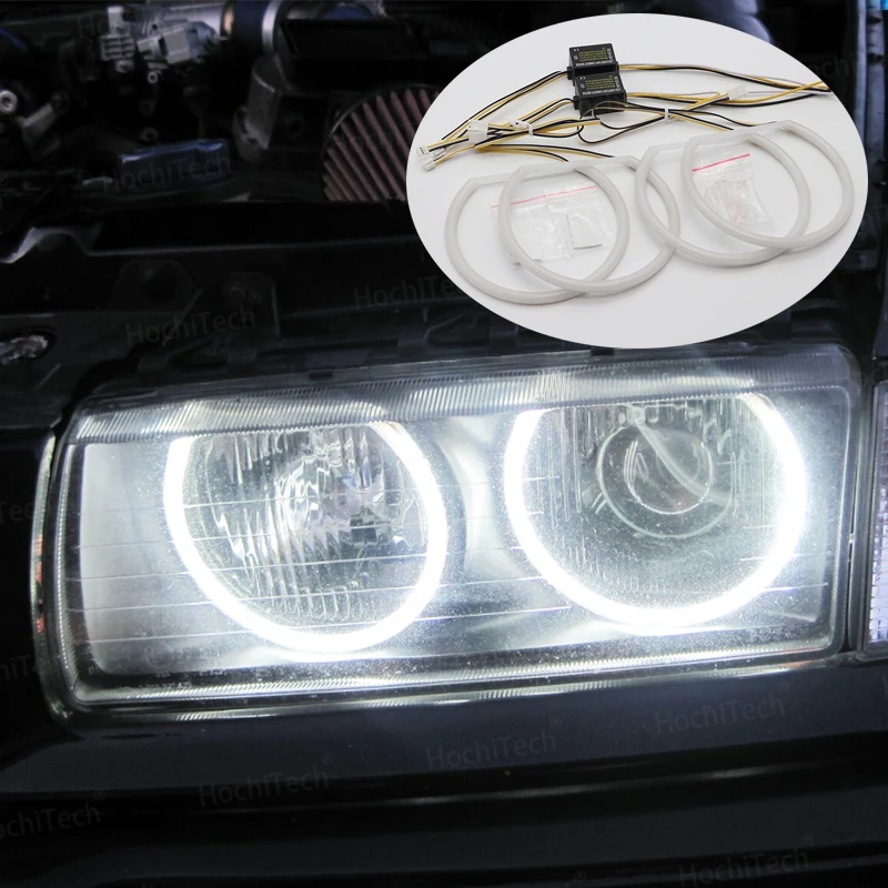 

Для BMW 3 серии E30 E36 M3 333i 325i 323i 316i 318i 325td 1982-2000 искусственная кожа, хлопок, белый гало, кольцо Demon Eye