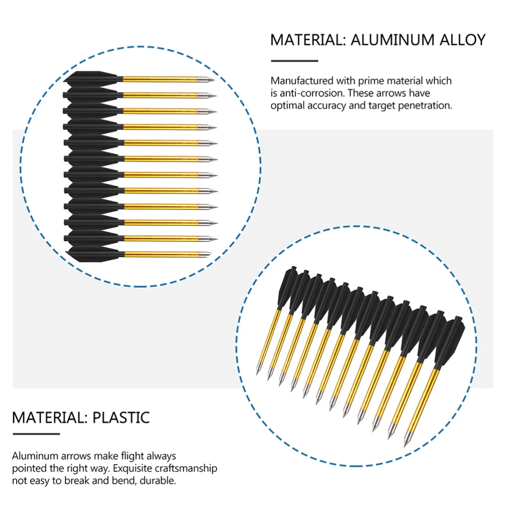 

24pcs Archery Arrows Spine Practical Arrows Durable Chic Practice Arrows