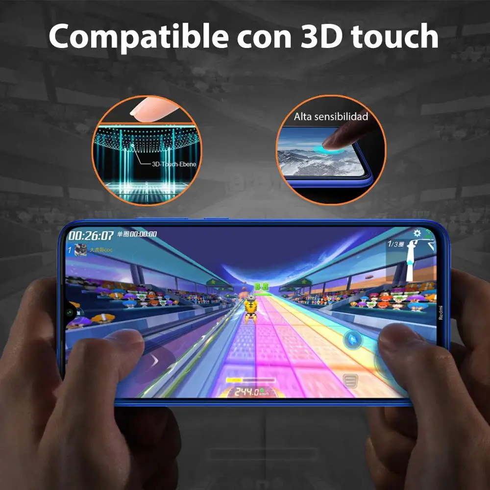 

2pcs 9H full cover tempered glass for xiaomi redmi note 5 7 8 t pro screen protector redmi8t xiomi note 7 8t 8pro 5 redmi note 5