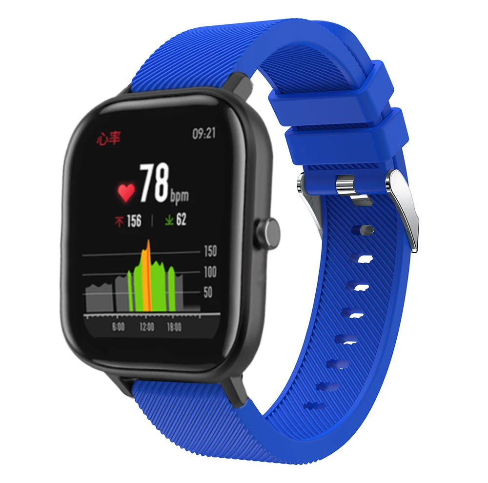 20 мм силиконовый ремешок для наручных часов Xiaomi Huami Amazfit GTS Bip BIT PACE Lite спортивный
