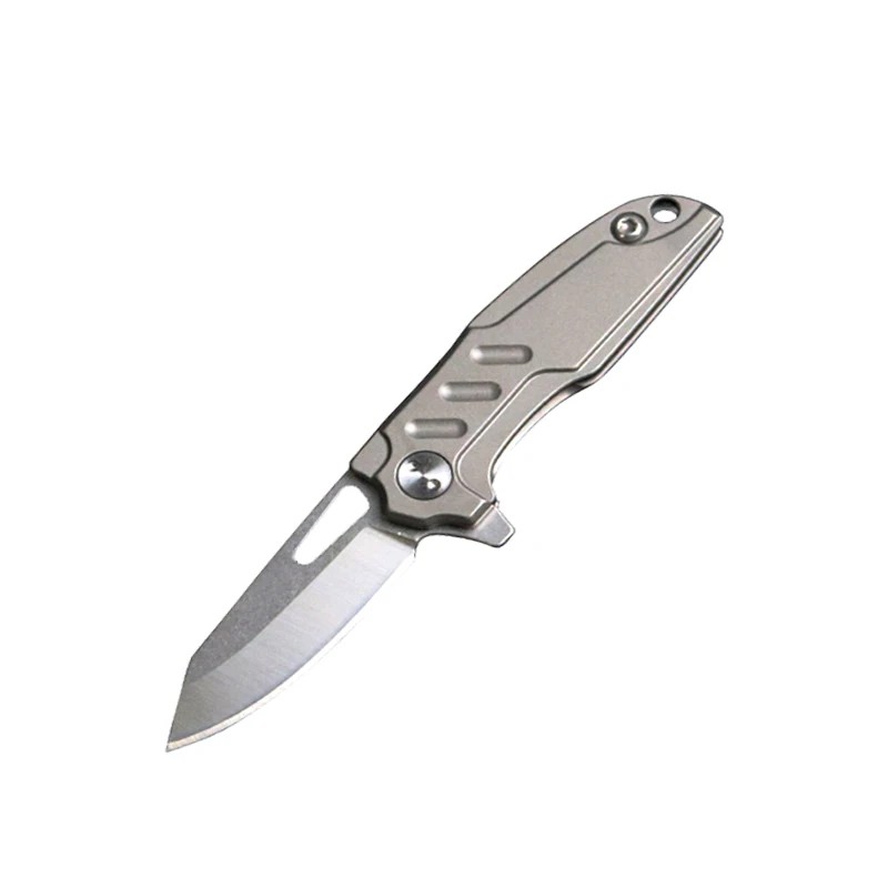 Титановый мини острый нож Портативный складной Фруктовый брелок подшипник