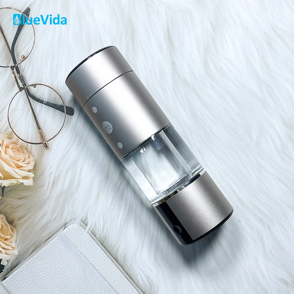 

Bluevida Hydrogen Water Generator Bottle DuPont SPE/PEM Dual Chamber Ionized Bottle Time Display & H2 Inhalation Kit Max 5000ppb