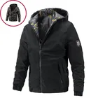 Мужская Двухсторонняя куртка AIOPESON, Повседневная Уличная одежда, однотонные мужские куртки-карго, новая осенняя модная куртка для мужчин