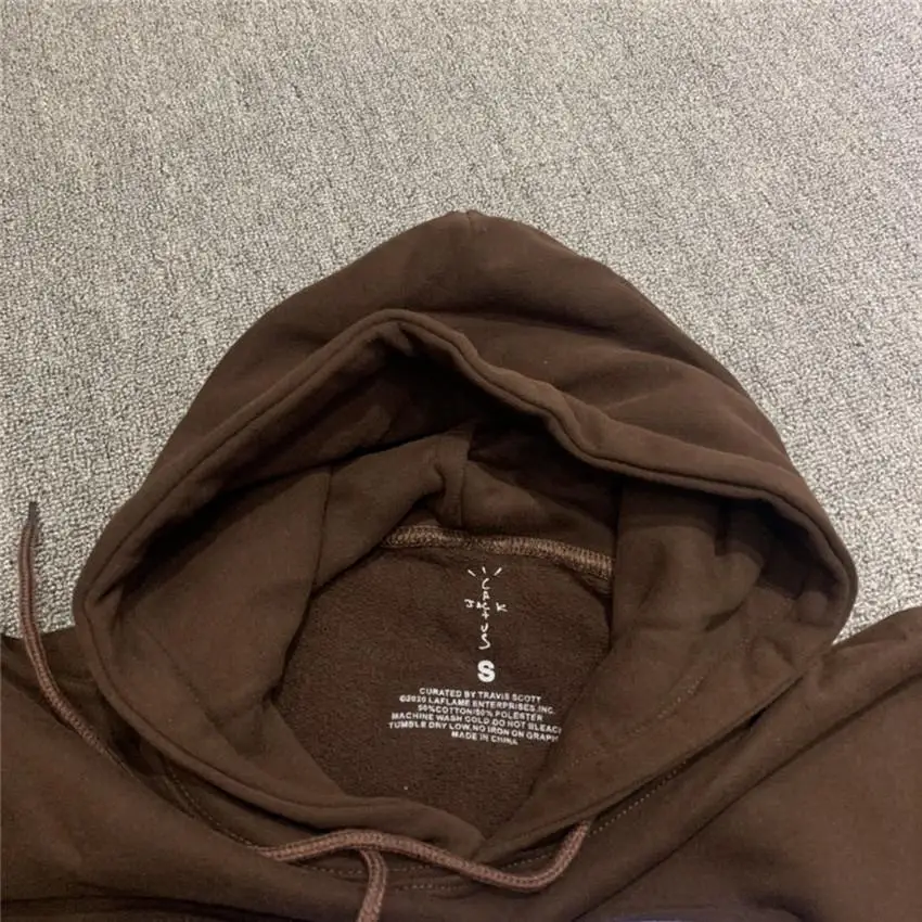 

Travis Scott Bleached Brown Hoodie Women Men Cactus Jack Pullover Hooded Sweater Fashion clothing